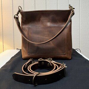 Range Leather Kennedy Crossbody - Nut Brown